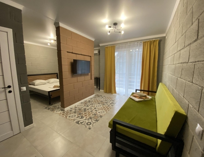 4-местный номер студия с 1 двуспальной кроватью - Отель «Жемчужина Абхазии» Цандрыпш